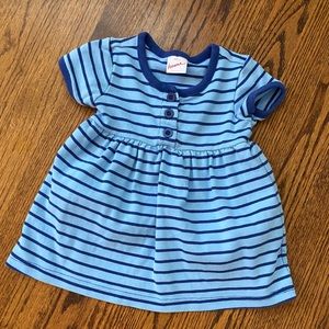Hanna Andersson blue stripe dress. Size 80 (18-24mo)